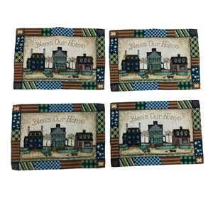 Lifestyle Placemat Table Runner Tapestry Bless House Fall Rustic Farmhouse Set 5